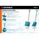 GRINDA FIBER-400, ширина 400 мм, пластиковая, с алюм планкой, особопрочный легк. черенок из фибергласса, V-ручка, снеговая лопата, PROLine (39941) GRINDA FIBER-400, ширина 400 мм, пластиковая, с алюм планкой, особопрочный легк. черенок из фибергласса, V-ручка, снеговая лопата, PROLine (39941)