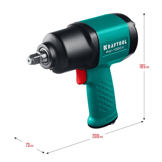 KRAFTOOL PW-1300c, 1/2″, 1300 Н·м, ударный пневматический гайковерт (64205) KRAFTOOL PW-1300c, 1/2″, 1300 Н·м, ударный пневматический гайковерт (64205)