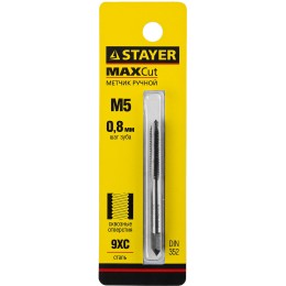 STAYER М5 х 0.8, одинарный, метчик для сквозных отверстий (28020-05-0.8) STAYER М5 х 0.8, одинарный, метчик для сквозных отверстий (28020-05-0.8)