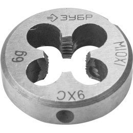 ЗУБР М10 x 1.0 мм, сталь 9ХС, плашка круглая ручная (4-28022-10-1.0) ЗУБР М10 x 1.0 мм, сталь 9ХС, плашка круглая ручная (4-28022-10-1.0)