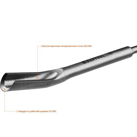 KRAFTOOL ALLIGATOR, 22 х 250 мм, SDS-plus, полукруглое зубило-штробер (29328-22-250) KRAFTOOL ALLIGATOR, 22 х 250 мм, SDS-plus, полукруглое зубило-штробер (29328-22-250)
