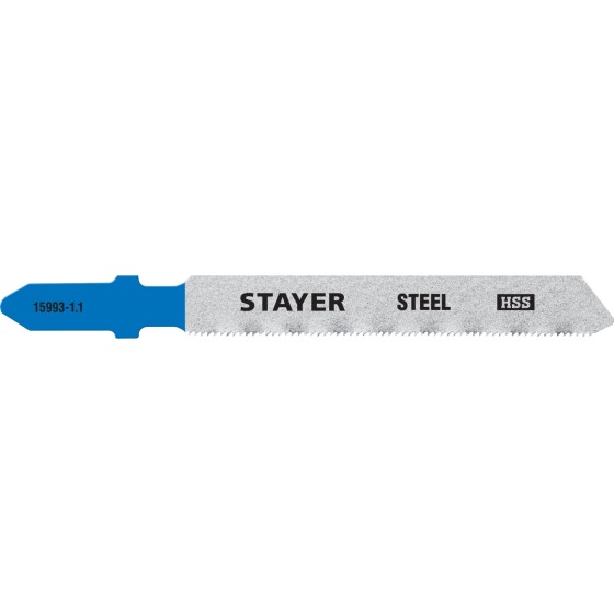 STAYER T118G, 2 шт, 50 мм / 1.1 мм, T-хвост., HSS сталь, по металлу толщиной 0.5-1.5 мм, полотна для лобзика, Professional (15993-1.1) STAYER T118G, 2 шт, 50 мм / 1.1 мм, T-хвост., HSS сталь, по металлу толщиной 0.5-1.5 мм, полотна для лобзика, Professional (15993-1.1)