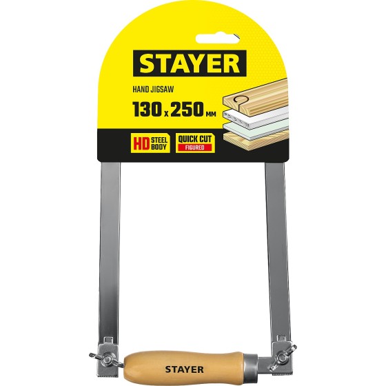 STAYER 130 х 250 мм, ручной лобзик (1530-25) STAYER 130 х 250 мм, ручной лобзик (1530-25)