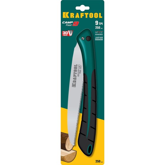 KRAFTOOL Camp Fast 9, 250 мм, ножовка для быстрого реза сырой древесины (15218) KRAFTOOL Camp Fast 9, 250 мм, ножовка для быстрого реза сырой древесины (15218)