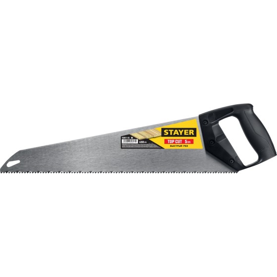 STAYER TopCut, 450 мм, ударопрочная ножовка (15061-45) STAYER TopCut, 450 мм, ударопрочная ножовка (15061-45)