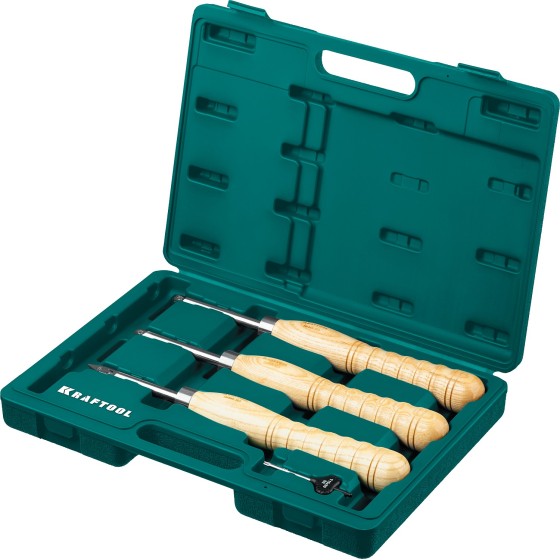KRAFTOOL Precision-3, 3 предм., набор ручных резцов по дереву (18369) KRAFTOOL Precision-3, 3 предм., набор ручных резцов по дереву (18369)