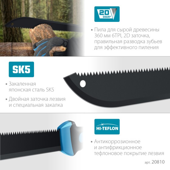 Мачете GRINDA PRO-Line FM 450, 450/650 мм Мачете GRINDA PRO-Line FM 450, 450/650 мм