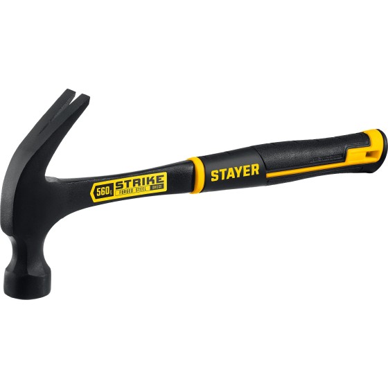 STAYER Strike, 560 г, цельнометаллический столярный молоток-гвоздодёр, Professional (2025-560) STAYER Strike, 560 г, цельнометаллический столярный молоток-гвоздодёр, Professional (2025-560)
