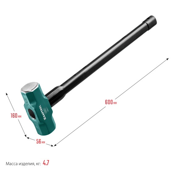KRAFTOOL Steel FORCE, 4 кг, кувалда со стальной удлинённой обрезиненной рукояткой (2009-4) KRAFTOOL Steel FORCE, 4 кг, кувалда со стальной удлинённой обрезиненной рукояткой (2009-4)