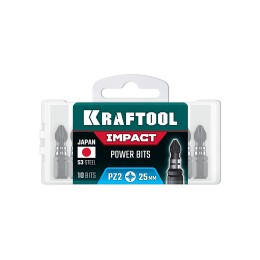 KRAFTOOL Impact PZ 2, 25 мм, 10 шт, ударные биты (26193-2-25-S10) KRAFTOOL Impact PZ 2, 25 мм, 10 шт, ударные биты (26193-2-25-S10)