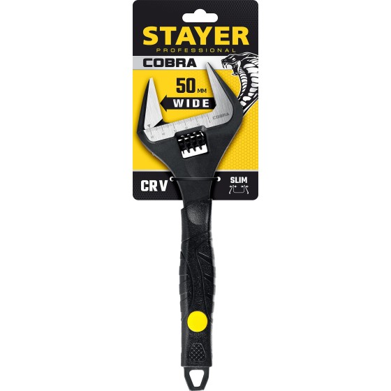 STAYER COBRA, 250/50 мм, разводной ключ, Professional (27264-25) STAYER COBRA, 250/50 мм, разводной ключ, Professional (27264-25)