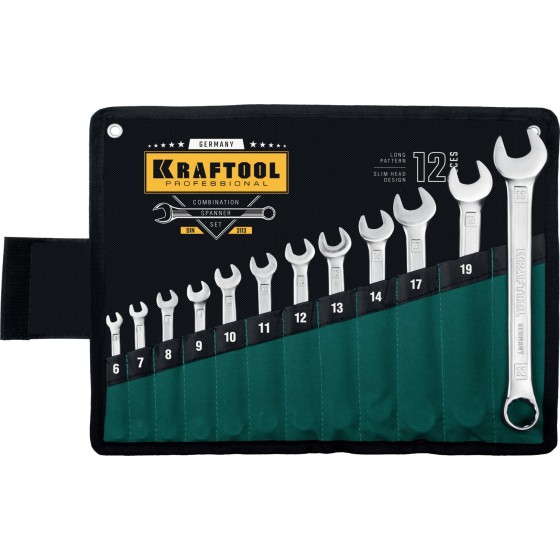 KRAFTOOL 12 шт, 6 - 22 мм, набор комбинированных гаечных ключей (27079-H12) KRAFTOOL 12 шт, 6 - 22 мм, набор комбинированных гаечных ключей (27079-H12)