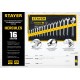 STAYER HERCULES, 16 шт, 6 - 30 мм, набор комбинированных и разводных гаечных ключей, Professional (27092-H16) STAYER HERCULES, 16 шт, 6 - 30 мм, набор комбинированных и разводных гаечных ключей, Professional (27092-H16)
