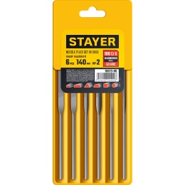 STAYER 6 шт, 140 мм, в чехле, набор надфилей (16013-H6)