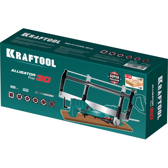 KRAFTOOL Alligator 3D, 600 мм, стусло прецизионное поворотно-наклонное (15451-600) KRAFTOOL Alligator 3D, 600 мм, стусло прецизионное поворотно-наклонное (15451-600)