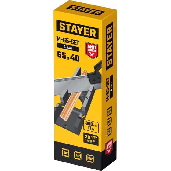 STAYER 65 х 40 мм, 300 мм, пластиковое стусло с пилой (1539-30) STAYER 65 х 40 мм, 300 мм, пластиковое стусло с пилой (1539-30)