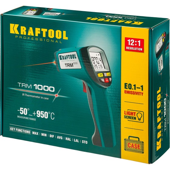 KRAFTOOL TRM-1000, -50° +950°С, пирометр инфракрасный (45703-950) KRAFTOOL TRM-1000, -50° +950°С, пирометр инфракрасный (45703-950)