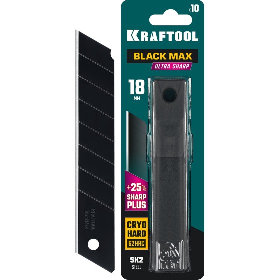 KRAFTOOL 18 мм, 10 шт, сегментированные лезвия (09602-18-S10) KRAFTOOL 18 мм, 10 шт, сегментированные лезвия (09602-18-S10)