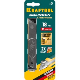 KRAFTOOL 18 мм, 5 шт, сегментированные лезвия (09606-TIN-18-S5) KRAFTOOL 18 мм, 5 шт, сегментированные лезвия (09606-TIN-18-S5)