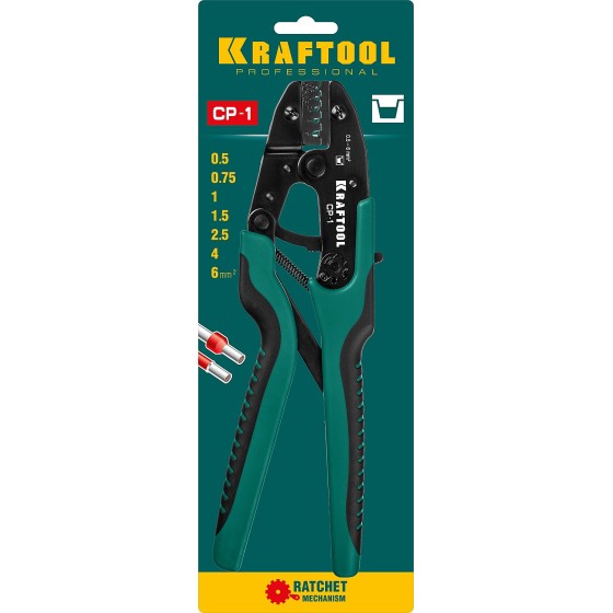 KRAFTOOL CP-1, 0.5 - 6 мм2, для втулочных наконечников, пресс-клещи (45461-1) KRAFTOOL CP-1, 0.5 - 6 мм2, для втулочных наконечников, пресс-клещи (45461-1)