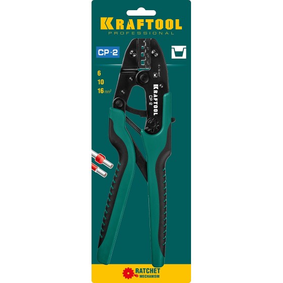 KRAFTOOL CP-2, 6 - 16 мм2, для втулочных наконечников, пресс-клещи (45461-2) KRAFTOOL CP-2, 6 - 16 мм2, для втулочных наконечников, пресс-клещи (45461-2)