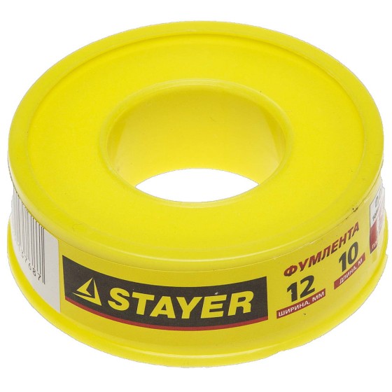 STAYER 0.075 мм х 12 мм х 10 м, 0.40 г/см3, ФУМ лента (12360-12-040) STAYER 0.075 мм х 12 мм х 10 м, 0.40 г/см3, ФУМ лента (12360-12-040)