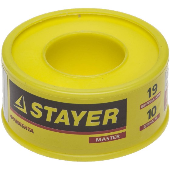 STAYER 0.075 мм х 19 мм х 10 м, 0.40 г/см3, ФУМ лента (12360-19-040) STAYER 0.075 мм х 19 мм х 10 м, 0.40 г/см3, ФУМ лента (12360-19-040)