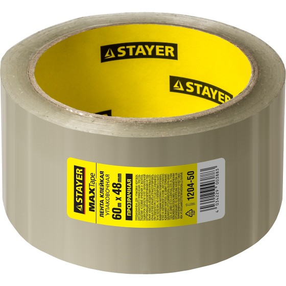 STAYER Max Tape, 48 мм, 60 м, 45 мкм, прозрачная, клейкая лента (1204-50) STAYER Max Tape, 48 мм, 60 м, 45 мкм, прозрачная, клейкая лента (1204-50)