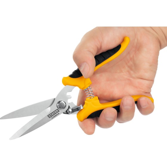STAYER COBRA, 200 мм, Универсальные технические ножницы, Professional (23227) STAYER COBRA, 200 мм, Универсальные технические ножницы, Professional (23227)
