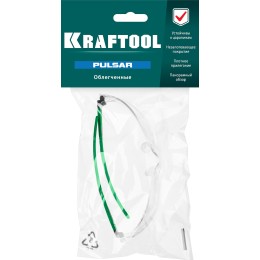 KRAFTOOL PULSAR, открытого типа, прозрачные, стекло увеличенного размера устойчивое к запотеванию, панорамные защитные очки (110460)