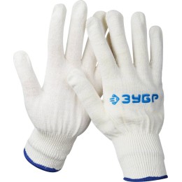 ЗУБР КОМФОРТ, L-XL, х/б перчатки без покрытия, 13 класс, Профессионал (11450-XL)