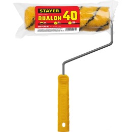 STAYER DUALON, 40 х 180 мм, бюгель 6 мм, ворс 12 мм, полиакрил, все виды ЛКМ, малярный валик (03184-18) STAYER DUALON, 40 х 180 мм, бюгель 6 мм, ворс 12 мм, полиакрил, все виды ЛКМ, малярный валик (03184-18)
