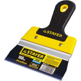 STAYER PROFlat, 150 мм, усиленная алюминиевая направляющая, двухкомпонентная ручка, анодированный, фасадный шпатель, Professional (10045-15) STAYER PROFlat, 150 мм, усиленная алюминиевая направляющая, двухкомпонентная ручка, анодированный, фасадный шпатель, Professional (10045-15)