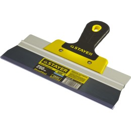 STAYER PROFlat, 250 мм, усиленная алюминиевая направляющая, двухкомпонентная ручка, анодированный, фасадный шпатель, Professional (10045-25) STAYER PROFlat, 250 мм, усиленная алюминиевая направляющая, двухкомпонентная ручка, анодированный, фасадный шпатель, Professional (10045-25)