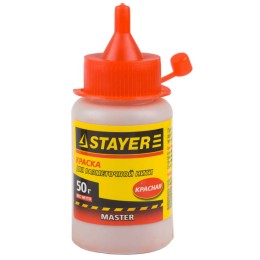 STAYER 50 г, красная краска для малярных разметочных шнуров (0640-2)