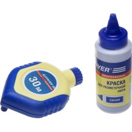 STAYER 30 м, 110 г, разметочный шнур-отвес с синей краской в двухкомпонентном корпусе, Professional (2-06383-H2)
