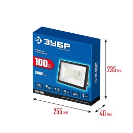 ЗУБР ПСК-100, 100 Вт, 6500 К, IP 65, светодиодный прожектор, Профессионал (57141-100) ЗУБР ПСК-100, 100 Вт, 6500 К, IP 65, светодиодный прожектор, Профессионал (57141-100)