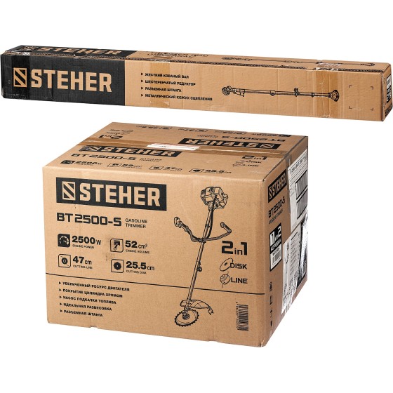 STEHER 2.5 кВт, бензиновый триммер (BT-2500-S) STEHER 2.5 кВт, бензиновый триммер (BT-2500-S)