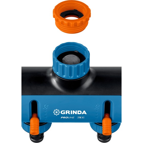 GRINDA TS-4, 3/4″ - 1″, четырехканальный, с внутренней резьбой, поливочные распределители, PROLine (8-426313)