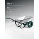 KRAFTOOL MAXDrive-2 110л, 280 кг, двухколесная, с трубным усилителем, кузов 0,9 мм, полиуретановые колеса, тачка строительная (39860) KRAFTOOL MAXDrive-2 110л, 280 кг, двухколесная, с трубным усилителем, кузов 0,9 мм, полиуретановые колеса, тачка строительная (39860)