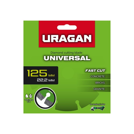 URAGAN UNIVERSAL 125 мм, диск алмазный отрезной сегментный (36705-125) URAGAN UNIVERSAL 125 мм, диск алмазный отрезной сегментный (36705-125)