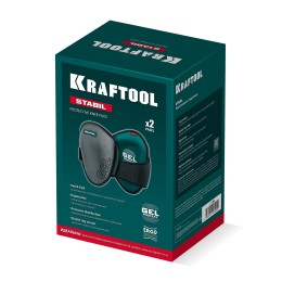 KRAFTOOL STABIL эргономичные, гелевая вставка, воздухопроницаемые, для легко повреждаемых поверхностей, наколенники защитные (11516)