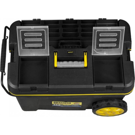 STAYER BIGPro, 620 х 370 х 420 мм, (24.5″), Пластиковый ящик-тележка для инструментов, Professional (38107-24)