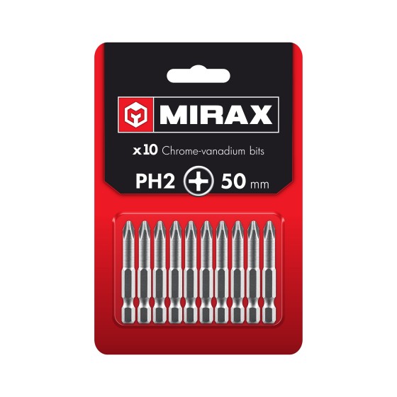 MIRAX PH2, 50 мм, 10 шт, биты (26271-2-50-10)