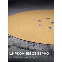 KRAFTOOL Giraffe GOLD-9 225 мм, Р100, шлифовальный круг на липучке, 9 отв. (35651-100) KRAFTOOL Giraffe GOLD-9 225 мм, Р100, шлифовальный круг на липучке, 9 отв. (35651-100)