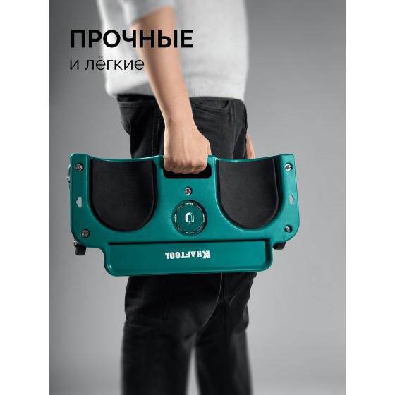 KRAFTOOL KRAFT BOARD на единой, базе, 5 колёс, лоток для инструментов, нагрузка до 110кг, строительные наколенники на колёсах (11513) KRAFTOOL KRAFT BOARD на единой, базе, 5 колёс, лоток для инструментов, нагрузка до 110кг, строительные наколенники на колёсах (11513)