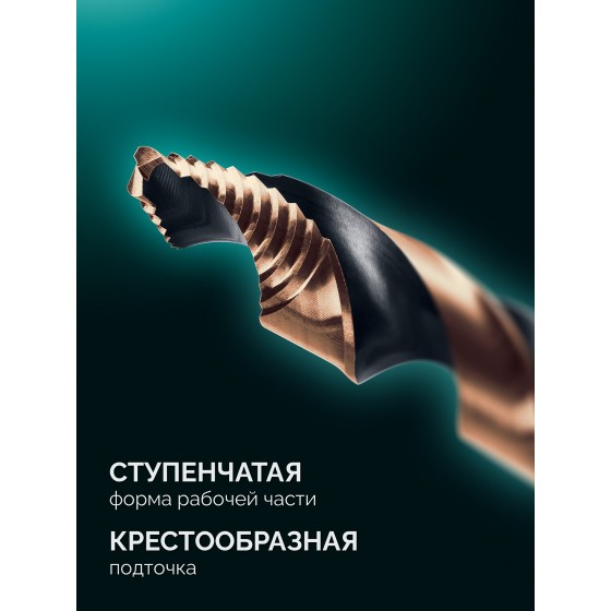 KRAFTOOL STEP POINT, 19 шт, набор сверл по металлу для винтовёртов и шуруповертов IMPACT READY (29653-H19) KRAFTOOL STEP POINT, 19 шт, набор сверл по металлу для винтовёртов и шуруповертов IMPACT READY (29653-H19)