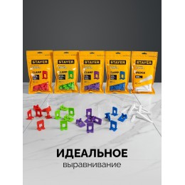STAYER СВП TileFix, 0,5 мм, 100 шт, система выравнивания плитки ″ворота″ (33844-100)