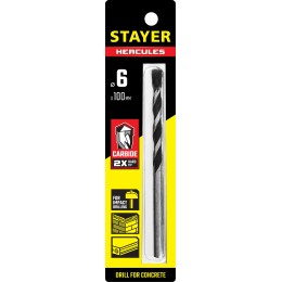 STAYER Hercules, 6 x 100 мм, cверло по бетону, Professional (2915-100-06) STAYER Hercules, 6 x 100 мм, cверло по бетону, Professional (2915-100-06)