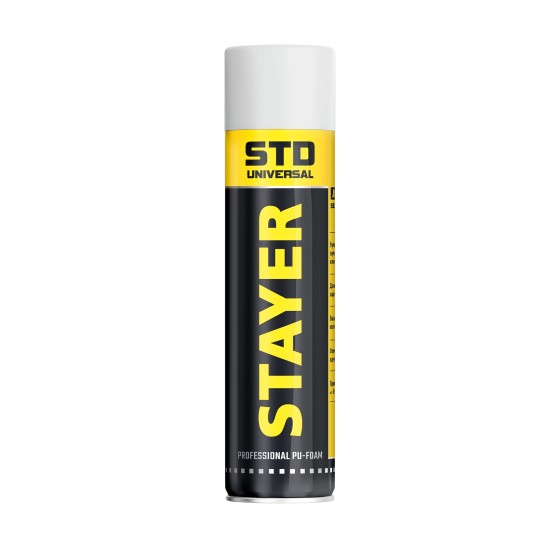 STAYER STD, 500 мл, адаптерная, выход до 10 л, монтажная пена, Professional (41130) STAYER STD, 500 мл, адаптерная, выход до 10 л, монтажная пена, Professional (41130)